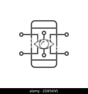Augmented realit technology vector icon isolated on white background Stock Vector