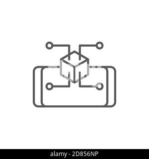 Augmented realit technology vector icon isolated on white background Stock Vector