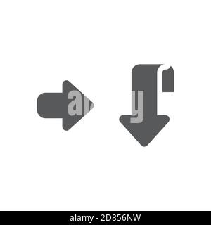 Arrow set icon. Arrow symbols. Arrow isolated vector graphic elements. Stock Vector