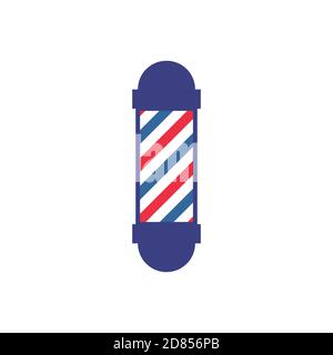 Barber colored liner background. Blue red vector pattern. stripe pattern. Stock Vector
