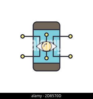 Augmented realit technology vector icon isolated on white background Stock Vector
