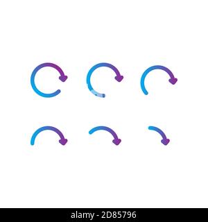 Arrow round icon vector. Arrow circle recycle design. Circle arrow. Recycle set icon vector Stock Vector