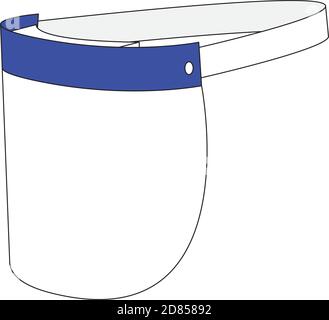 Vector Illustration of Protective Face Visor PPE for Medical protection against Coronavirus Covid-19, 2020 Stock Vector