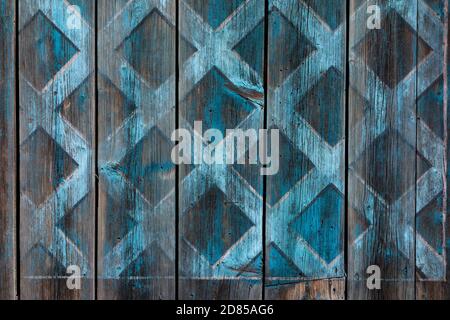 Painted Pattern on Wooden Boards Stock Photo
