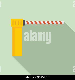 Control barrier icon, flat style Stock Vector