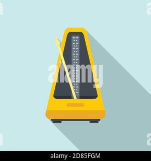 Control metronome icon, flat style Stock Vector