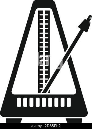 Metronome icon, simple style Stock Vector