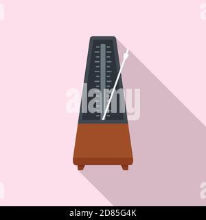 Device metronome icon, flat style Stock Vector