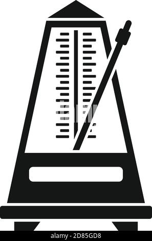 Music metronome icon, simple style Stock Vector