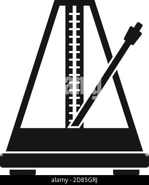 Metronome beat icon, simple style Stock Vector