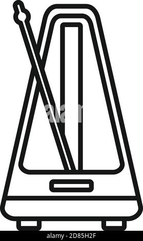 Control metronome icon, outline style Stock Vector