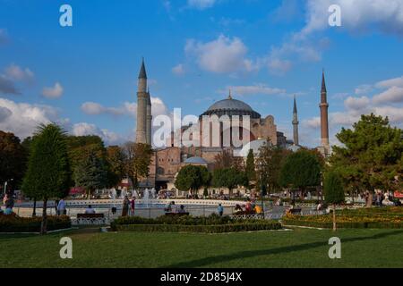 Istanbul's Hagia Sophia Church, Aya Sofya Mosque, Turkey Stock Photo