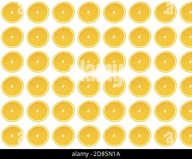 Oranges, seamless pattern of citrus fruits as background Stock Photo