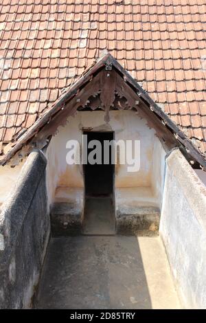 Doorway at Padmanabhapuram Palace Stock Photo