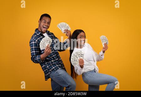 Get money, big win together and relationship Stock Photo
