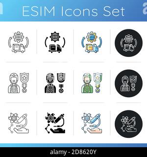 Routine services icons set Stock Vector