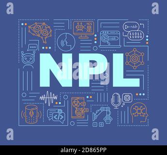 Natural language processing word concepts banner Stock Vector