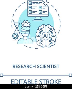 Research Scientist concept icon Stock Vector