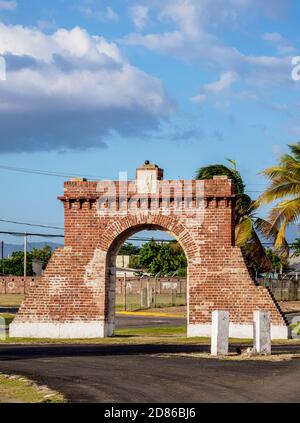 Gate in Port Royal, Kingston Parish, Jamaica Stock Photo