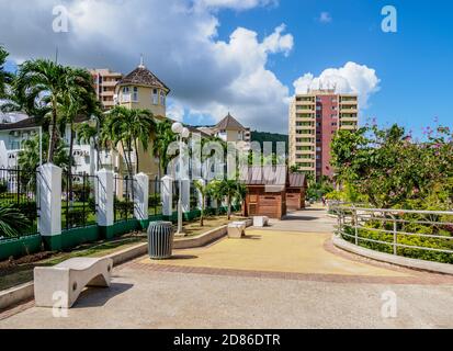 Bay Beach Promenade, Ocho Rios, Saint Ann Parish, Jamaica Stock Photo