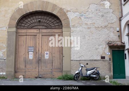 FLORENCE, TUSCANY, ITALY - 02 May 2018: motorbike on the streets of Florence. FLORENCE, TUSCANY, ITALY Stock Photo