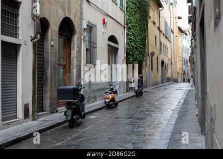 FLORENCE, TUSCANY, ITALY - 02 May 2018: motorbike on the streets of Florence. FLORENCE, TUSCANY, ITALY Stock Photo