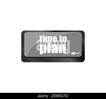 future time to plan concept with key on computer keyboard Stock Photo