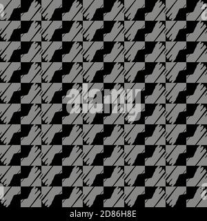 Vector seamless pattern texture background with geometric shapes in grey and black colors. Stock Vector