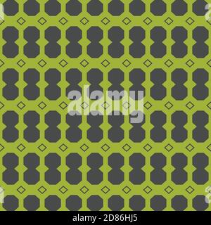 Vector seamless pattern texture background with geometric shapes, colored in green and dark grey colors. Stock Vector