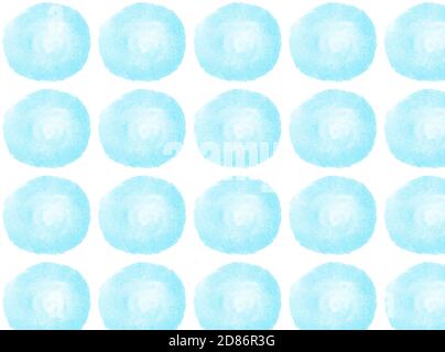 Seamless circles abstract pattern by watercolor isolated on white Stock Photo