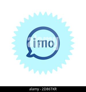 Imo logo. Imo free video calls and chat app logo. Imo video calls and chat app . Kharkiv, Ukraine - June, 2020 Stock Photo