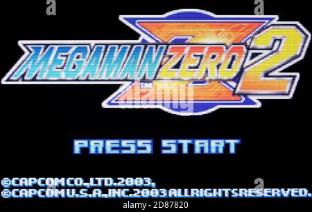 Megaman Zero 2 - Nintendo Game Boy Advance Videogame - Editorial use only Stock Photo