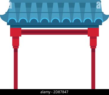 chinese arch building isolated icon vector illustration design Stock Vector