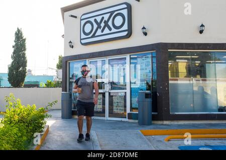 Oxxo Mexican Convenience chain stores are all over Mexico , Merida Yucatan Stock Photo