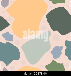 Abstract Pattern with shapes, lines, spots, imprints, dots . Artistic seamless background. Ready design ideas for for poster, trendy card, invitation, Stock Vector