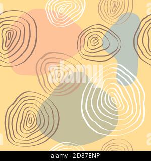 Abstract Pattern with shapes, lines, spots, imprints, dots . Artistic seamless background. Ready design ideas for for poster, trendy card, invitation, Stock Vector