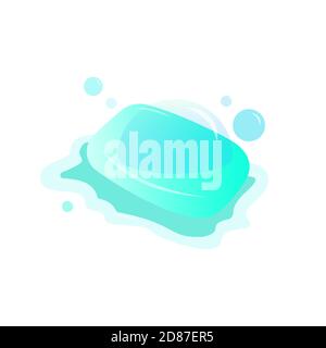 Soap bar isolated icon Vector cartoon illustration Stock Vector