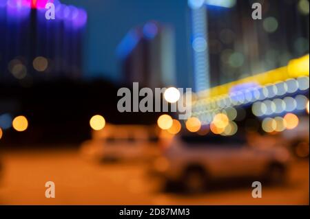 Abstract yellow city blurs for background image Stock Photo