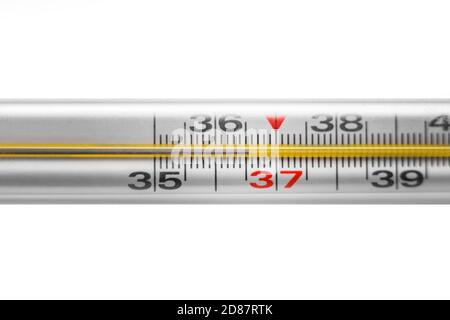 mercury room thermometer, household heat thermometer, temperature rising,  close-up Stock Photo - Alamy