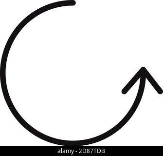 user interface update data arrow linear style vector illustration Stock Vector
