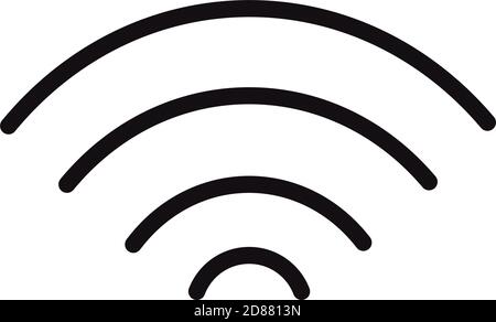 user interface internet wifi signal linear style vector illustration Stock Vector