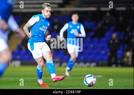 Peterborough, Cambridgeshire, UK. 27th Oct 2020. Peterboroughs Sammie Szmodics during the Sky Bet League 1 match between Peterborough and Burton Albion at London Road, Peterborough on Tuesday 27th October 2020. (Credit: Ben Pooley | MI News) Credit: MI News & Sport /Alamy Live News Stock Photo