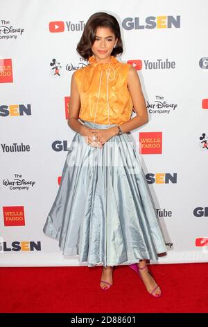 LOS ANGELES - OCT 20:  Zendaya at the 2017 GLSEN Respect Awards at the Beverly Wilshire Hotel on October 20, 2017 in Beverly Hills, CA Stock Photo