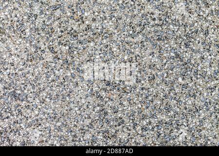 Background surface of black and white terrazzo floor, stone wall abstract. Stock Photo