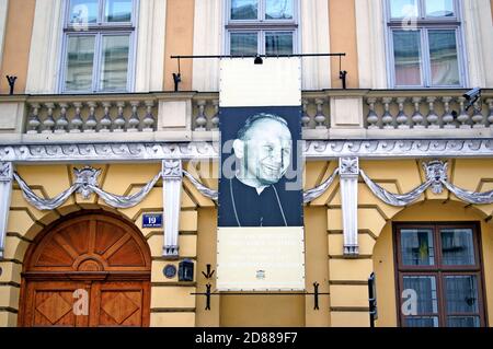 Former Kanonicza Street residence of Pope John Paul II, also known as Karol Wojtyla, in Krakow, Poland from 1951-1963. Stock Photo