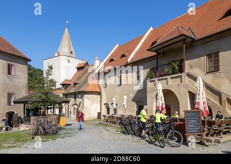 Goticky kralovsky hrad Krivoklat, CHKO Krivoklatsko, Ceska republika / gothic royal castle Krivoklat, Central Bohemian region, Czech republic Stock Photo