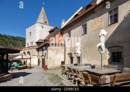 Goticky kralovsky hrad Krivoklat, CHKO Krivoklatsko, Ceska republika / gothic royal castle Krivoklat, Central Bohemian region, Czech republic Stock Photo