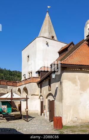 Goticky kralovsky hrad Krivoklat, CHKO Krivoklatsko, Ceska republika / gothic royal castle Krivoklat, Central Bohemian region, Czech republic Stock Photo