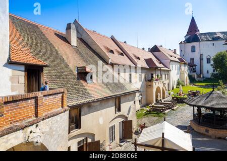 Goticky kralovsky hrad Krivoklat, CHKO Krivoklatsko, Ceska republika / gothic royal castle Krivoklat, Central Bohemian region, Czech republic Stock Photo