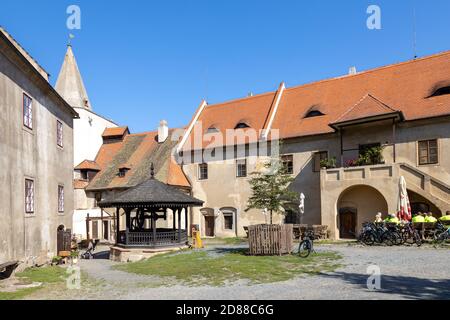 Goticky kralovsky hrad Krivoklat, CHKO Krivoklatsko, Ceska republika / gothic royal castle Krivoklat, Central Bohemian region, Czech republic Stock Photo